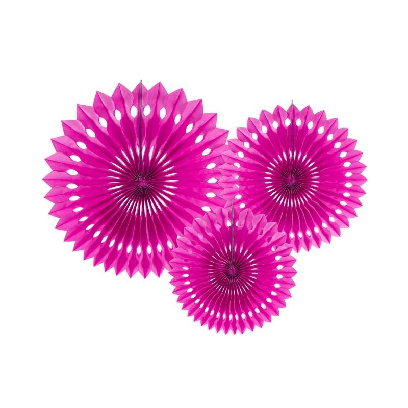 Papirvifter mørk rosa – 3 stk