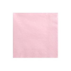 Servietter lunsj, lys rosa – 20 stk