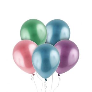Ballonger metallic, fargemiks - 100 stk