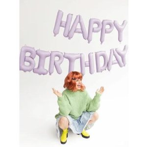 Ballongbanner, happy birthday - matt lilla