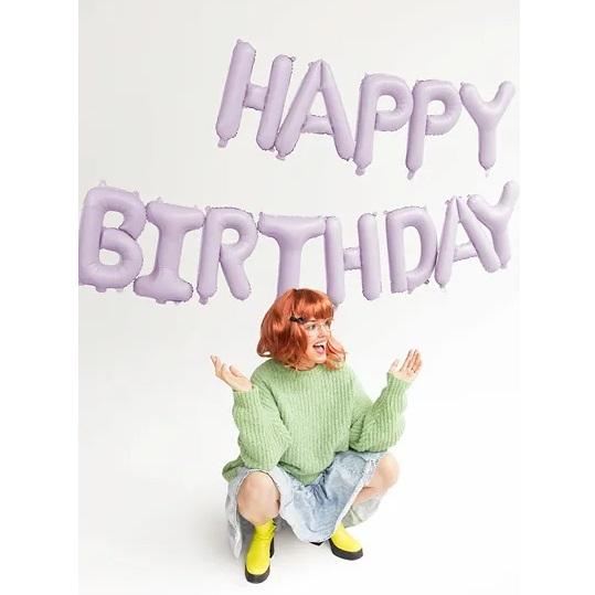 Ballongbanner, happy birthday - matt lilla