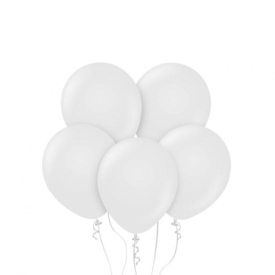 Ballonger, hvit - 50 stk