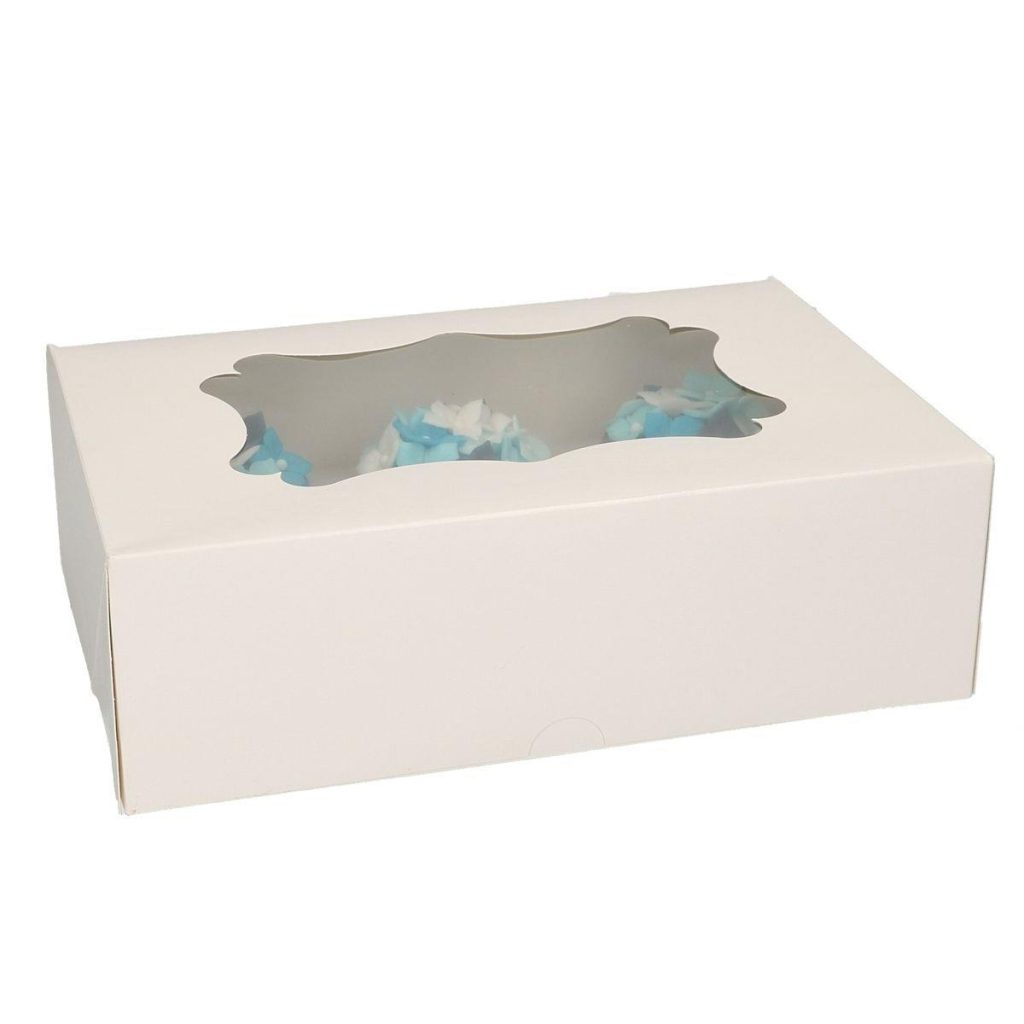 Cupcakes-esker Hvit, for 6 stor/12mini - 3pk