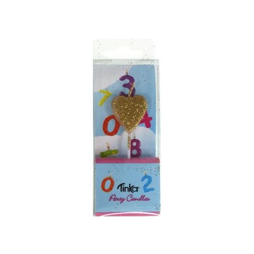 Kakelys hjerte - gull glitter