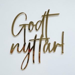 Bordpynt speil gull - Godt nyttår
