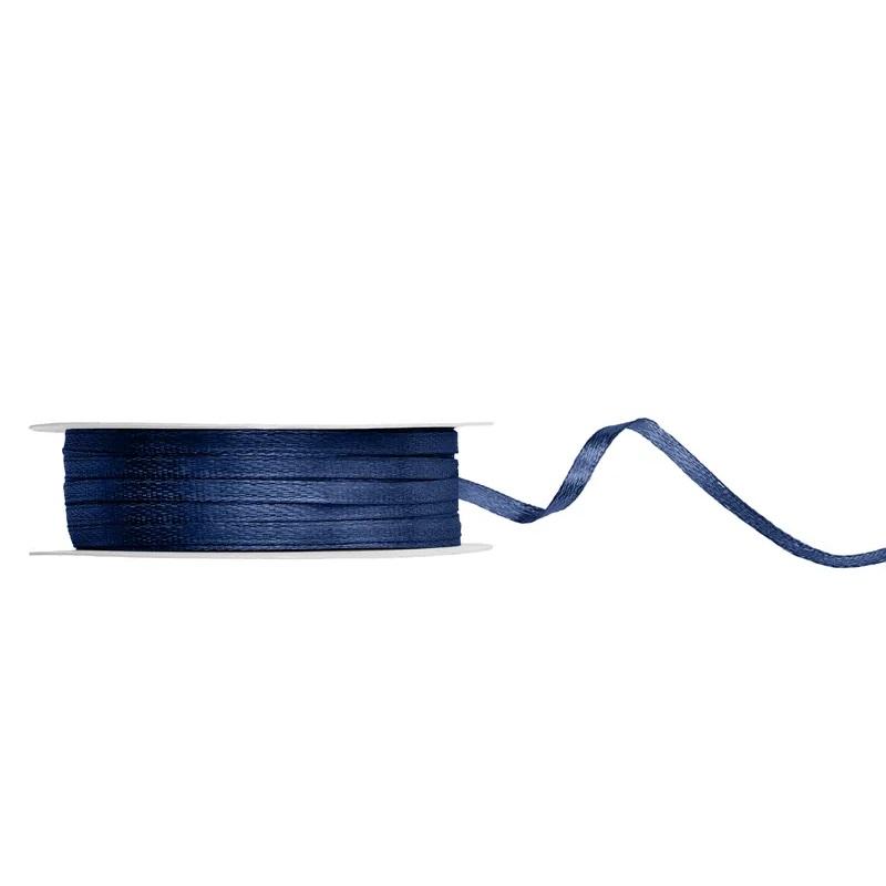 Silkebånd 3mm, Marineblå – 50 m