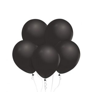 Ballonger, metallic onyx svart - 10 stk