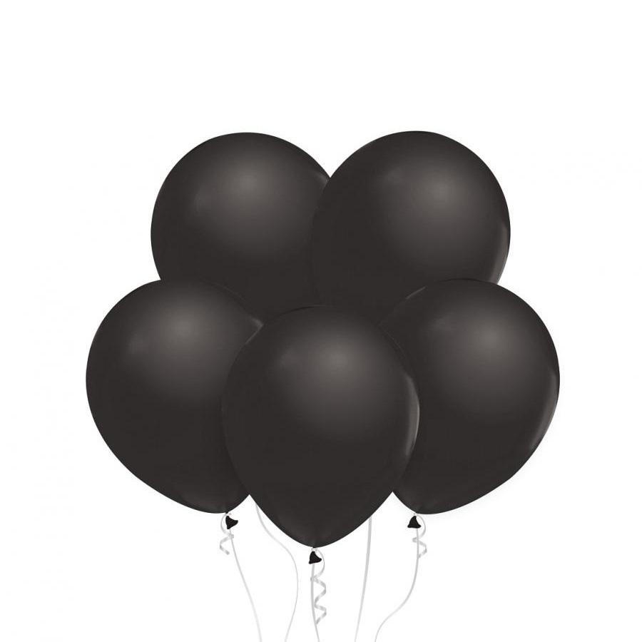Ballonger, metallic onyx svart - 10 stk