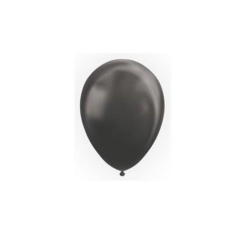 Ballonger 30 cm, metallic mørk grå - 10 stk