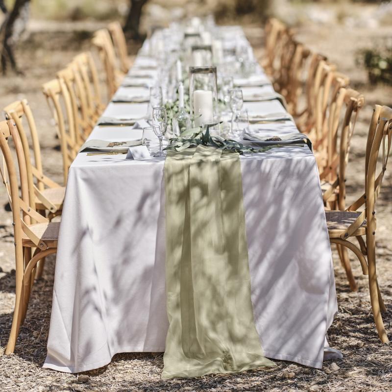 Draperingstekstil, sage grønn – 4 meter