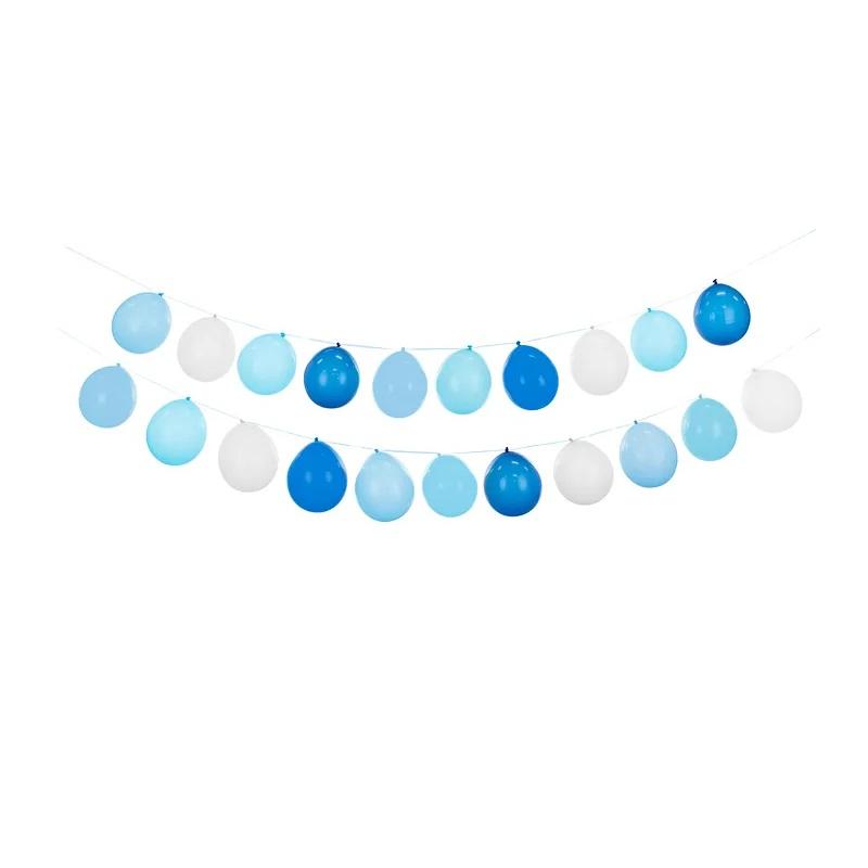 Ballonggirlander - blå og hvit