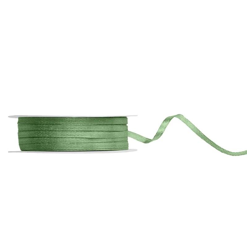 Silkebånd 3mm, dus grønn – 50 m