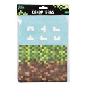 Godteposer papir, Pixel gaming - 8 stk