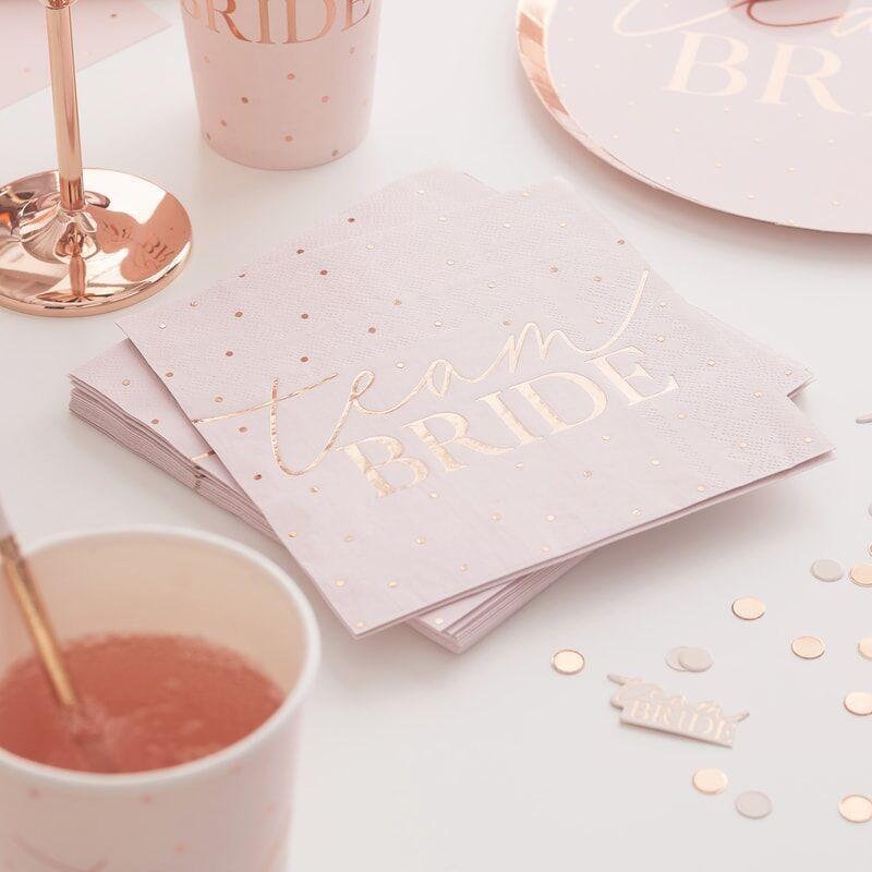 Servietter blush, Team Bride – 16 stk