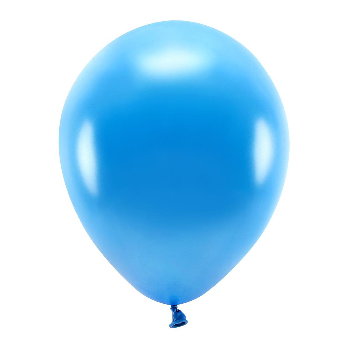 Ballonger metallic 30 cm, blå - 100 stk