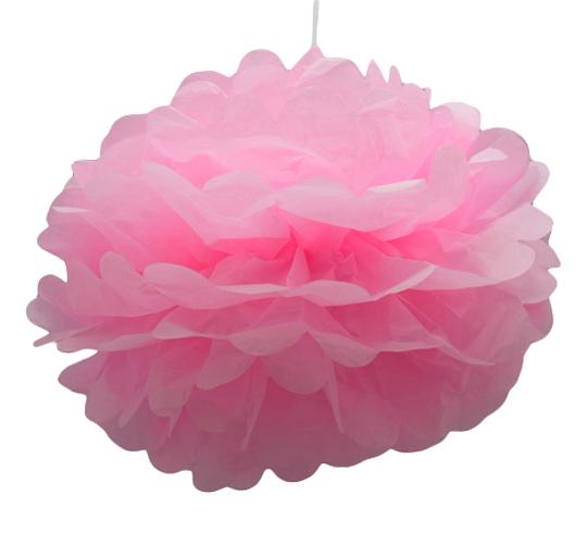 Pompom rosa - 30 cm