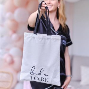 Gjenbruksnett, blush og svart - Bride to be