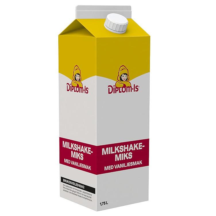 Diplom-Is milkshakemiks 1,75L - vanilje