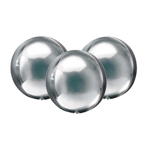 Orb, 38 cm - metallic sølv