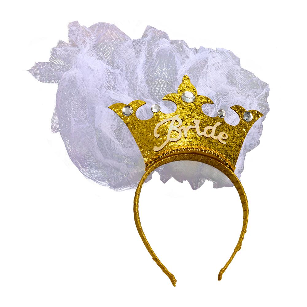 Hårbøylekrone Bride - gull