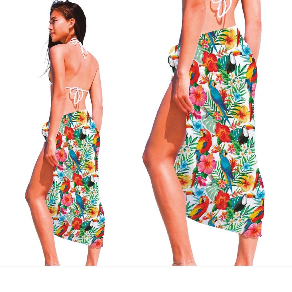 Sarong med blomster