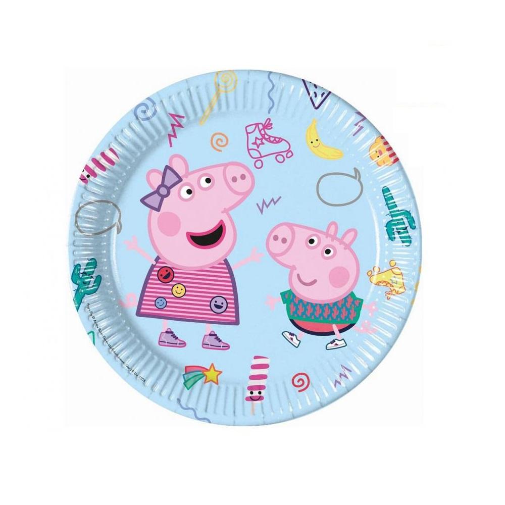 Papptallerkener 23cm, Peppa gris - 8 stk