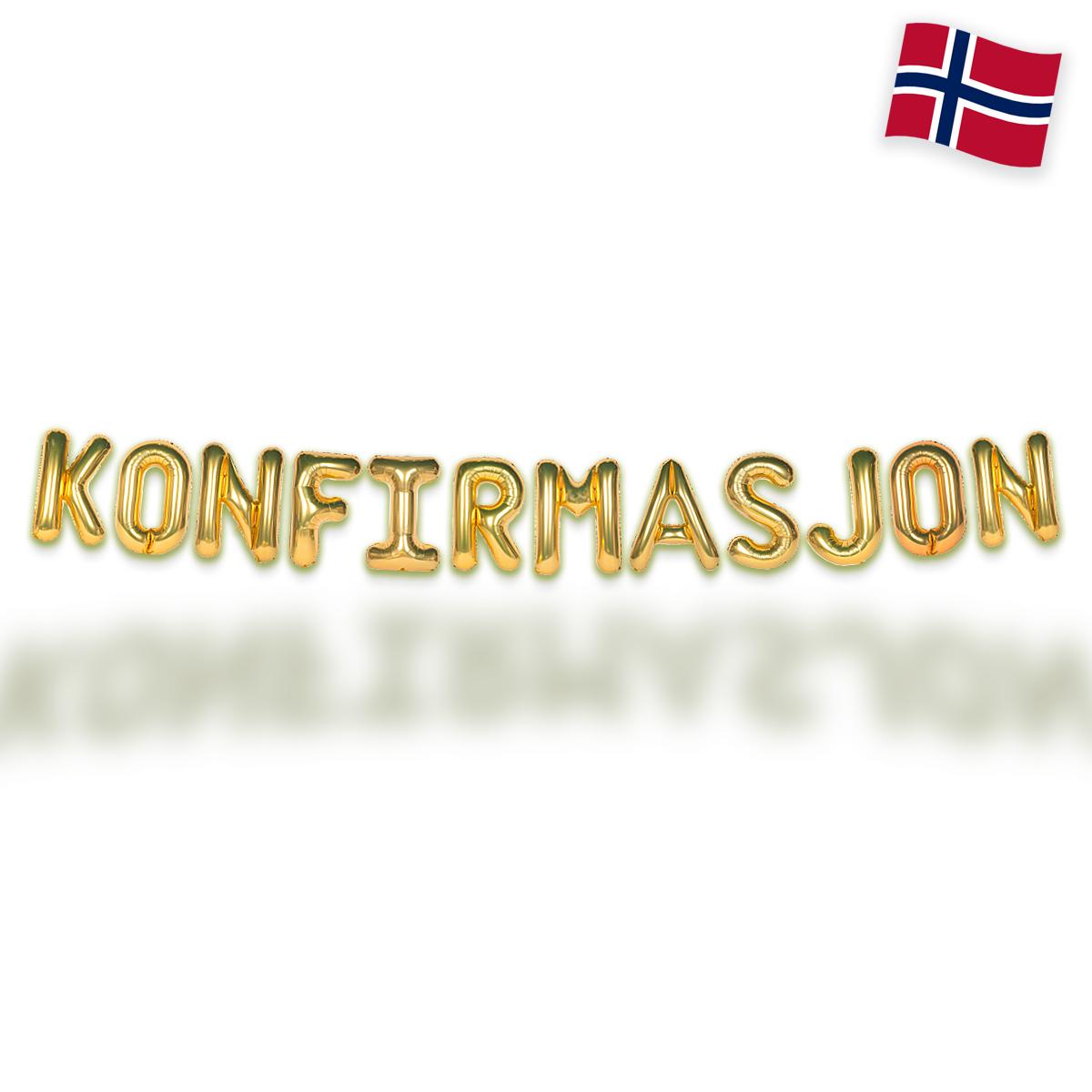 Ballongbanner, Konfirmasjon -  Gull