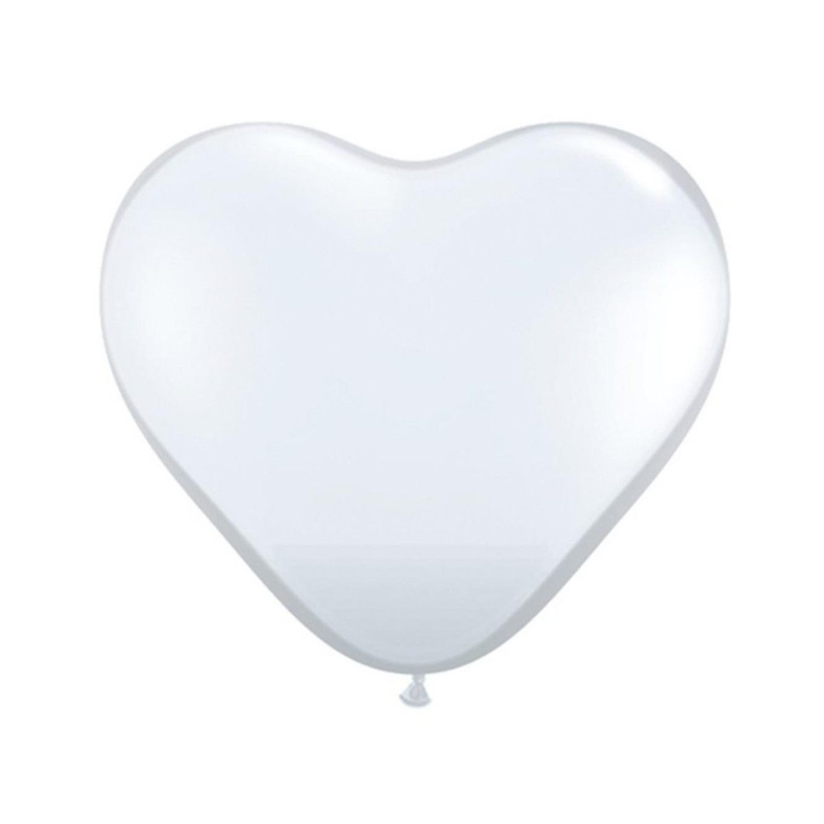 Ballonger hjerter hvit, 28 cm - 10 stk