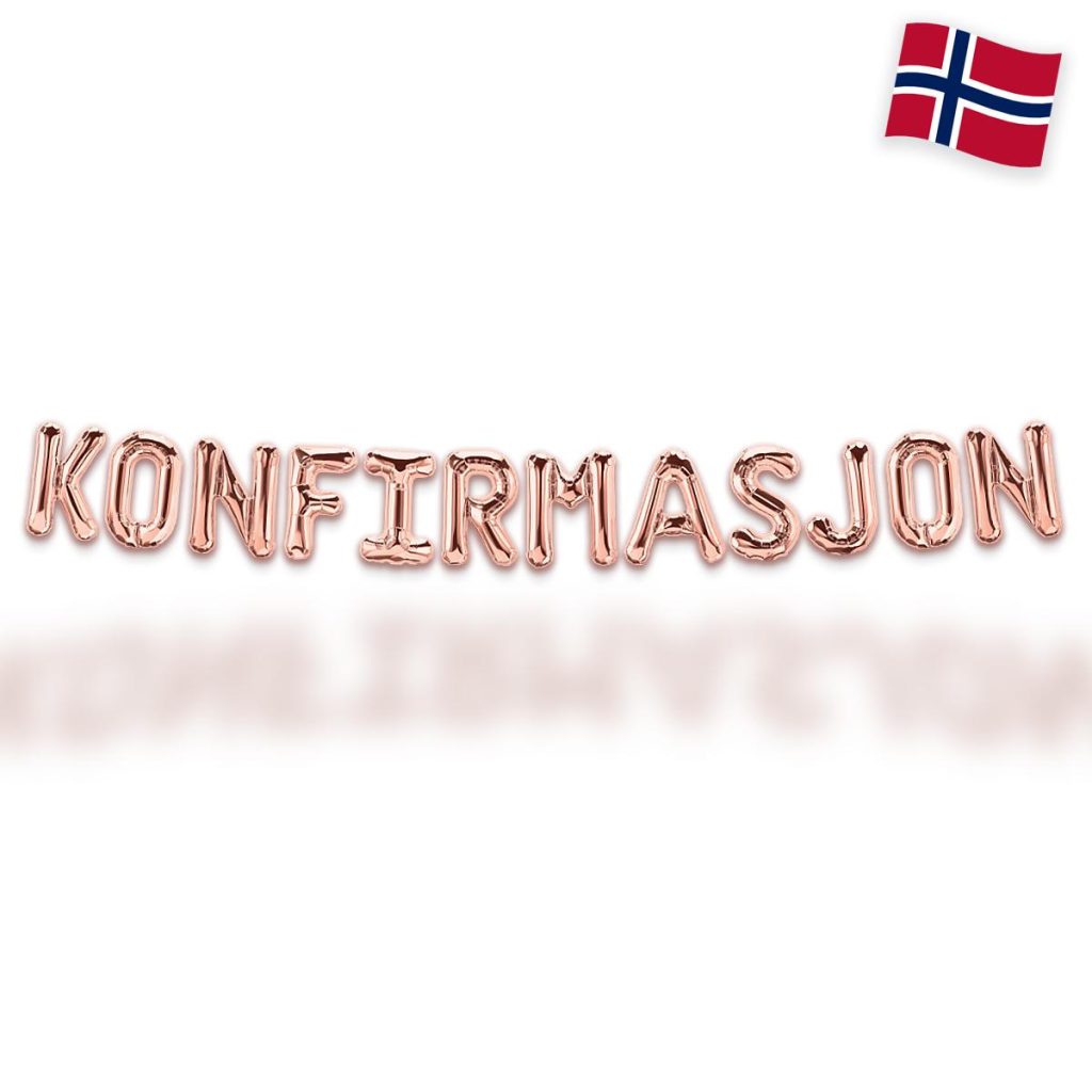 Ballongbanner, Konfirmasjon - Rosegull