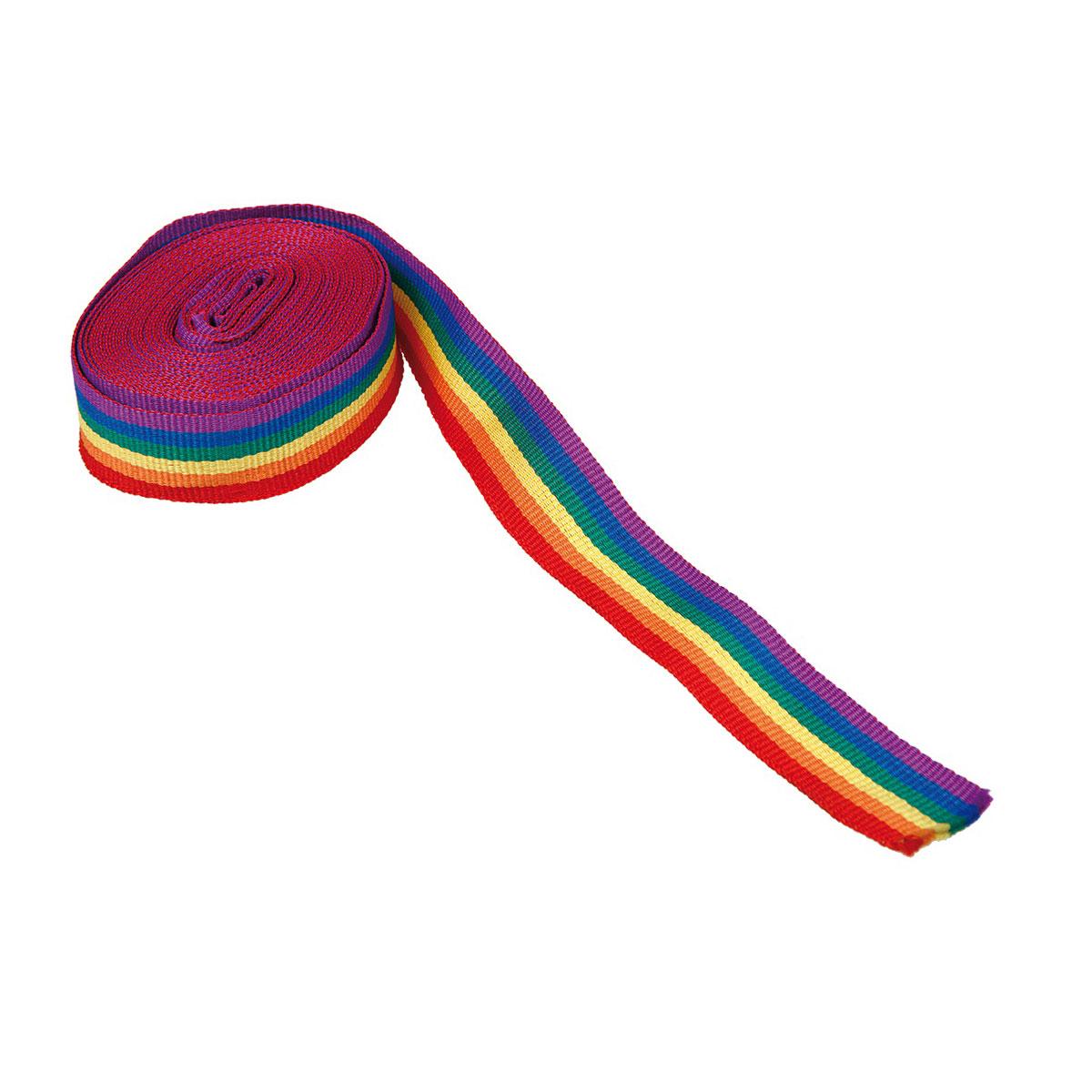 Tekstilbånd 20 mm, regnbue – 5 m