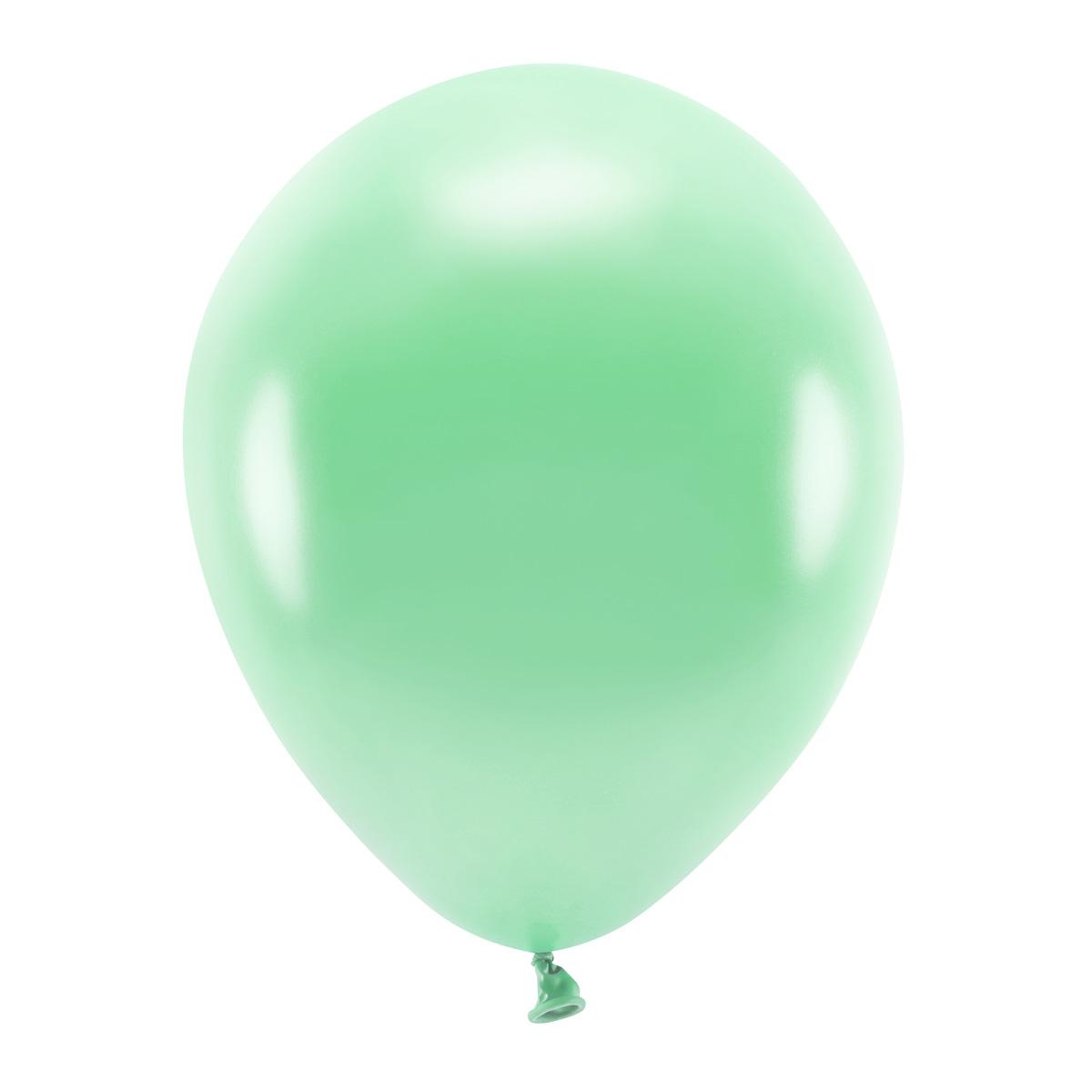 ECO Ballonger metallic 30 cm, lys grønn - 100 stk