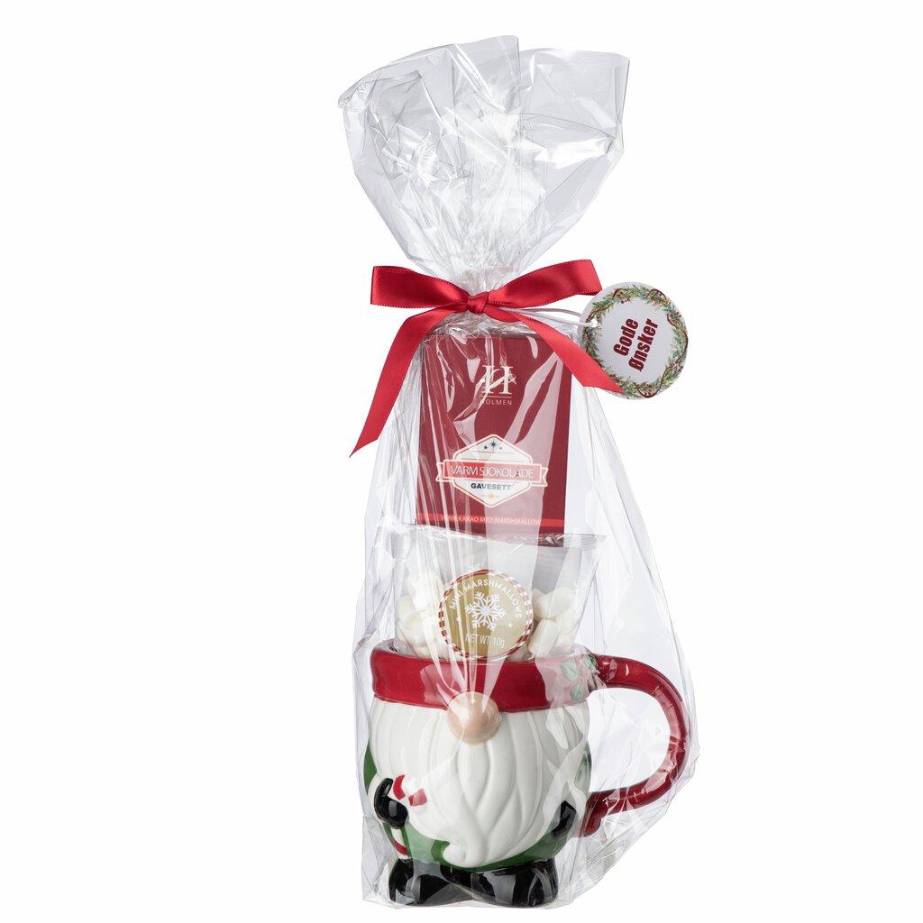 Gavepakke julekrus med kakao og marshmallows