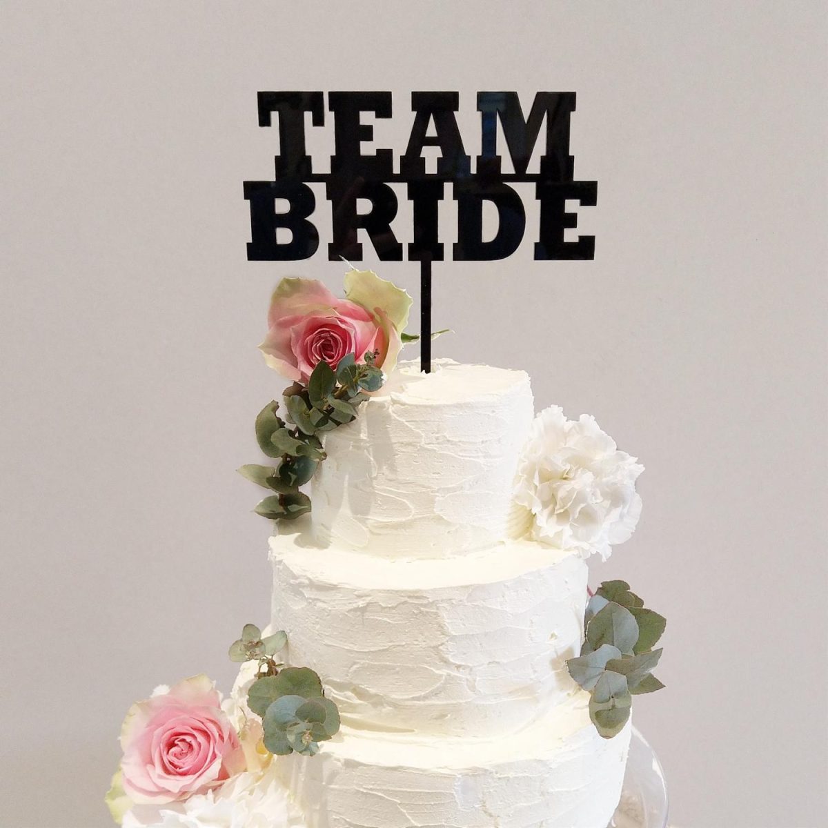 Kakepynt utdrikningslag, svart - Team Bride