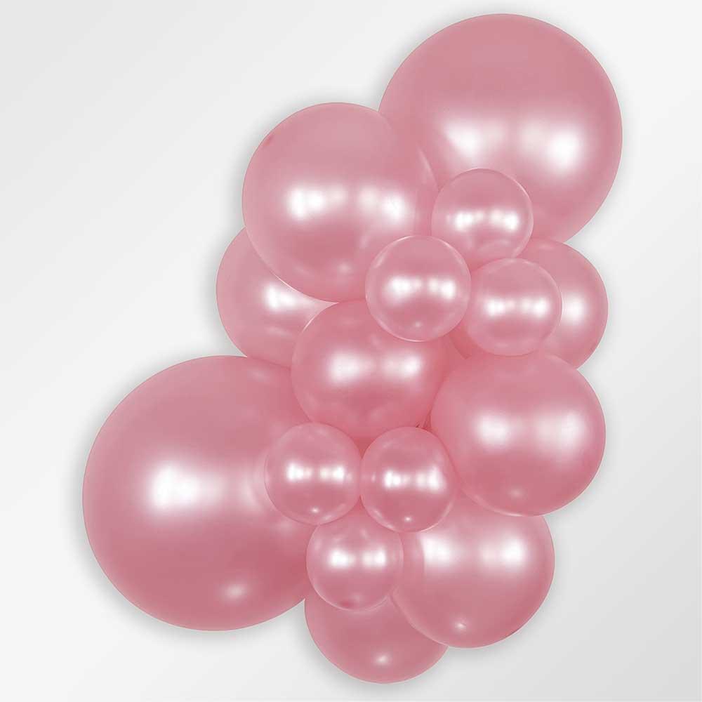 Ballonger perlemor rosa, 12 cm - 100 stk