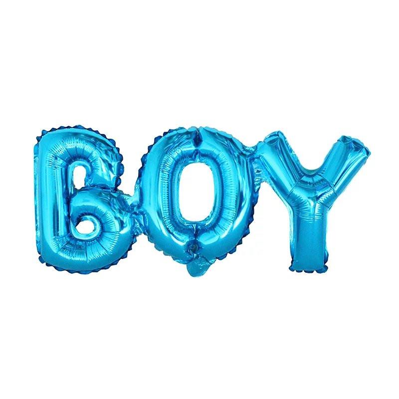 Folieballonger BOY, stor skrift - blå