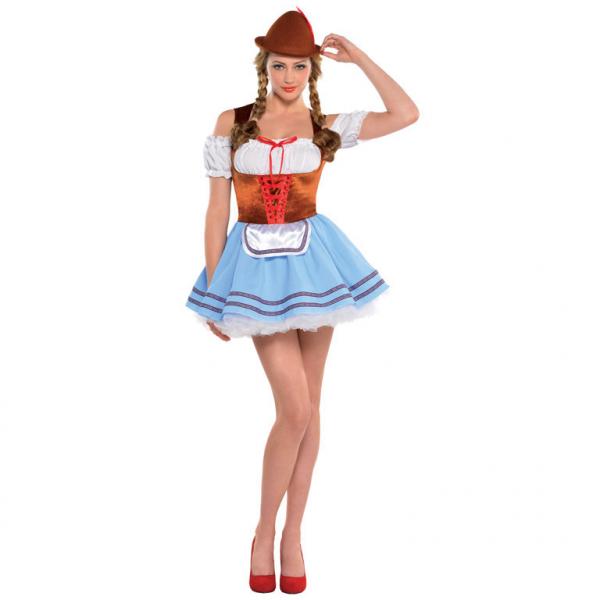 Oktoberfestkjole - lyseblå