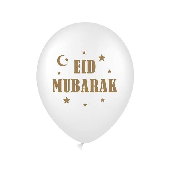 Ballonger, hvite - Eid Mubarak
