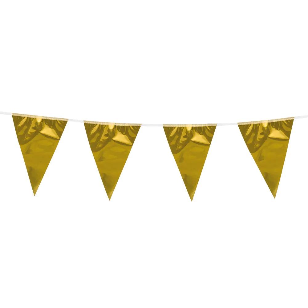 Flaggbanner, metallic gull - 10 meter