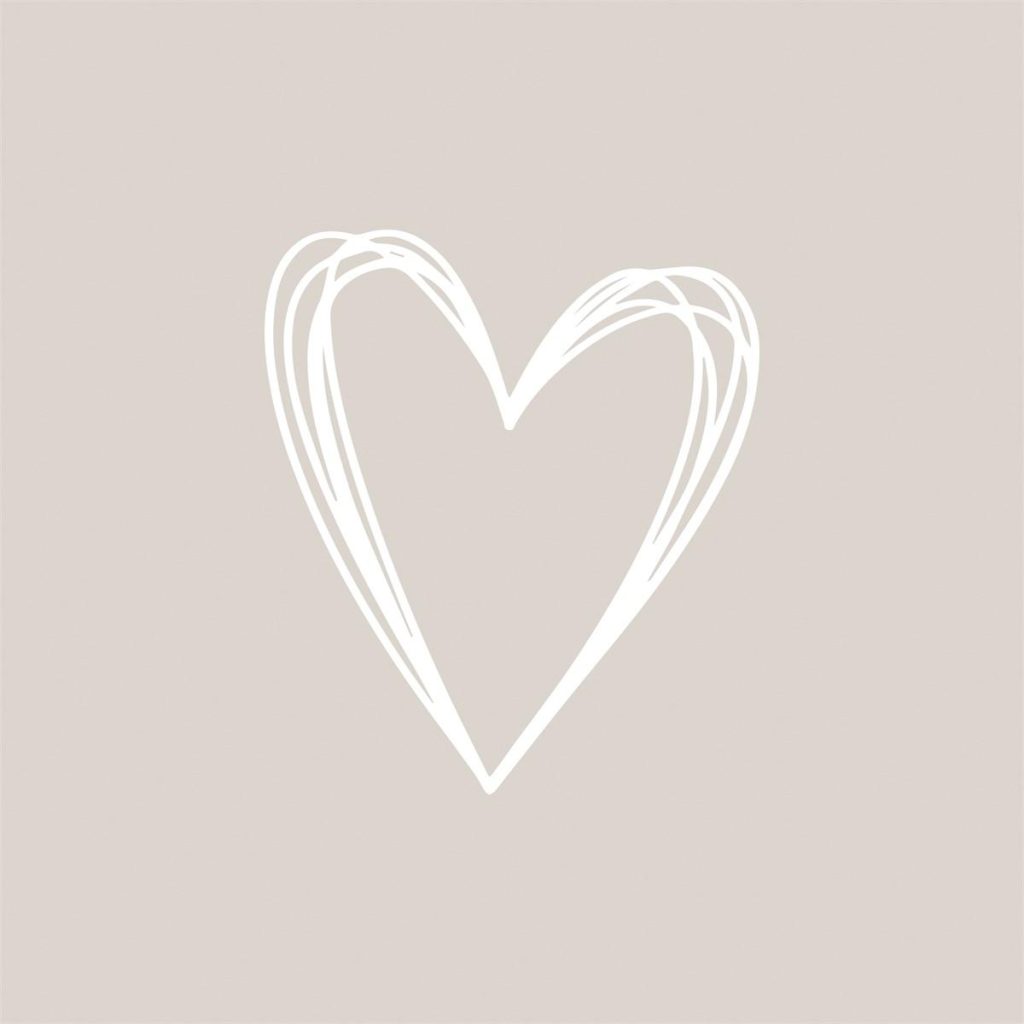 Servietter lunsj hjerte, beige - 20 stk