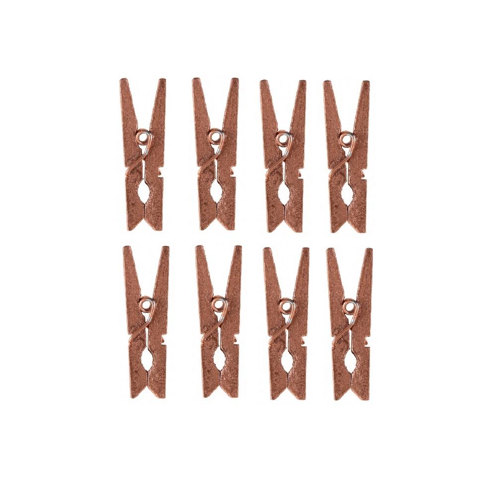 Pynteklyper medium, rosegull - 12 stk