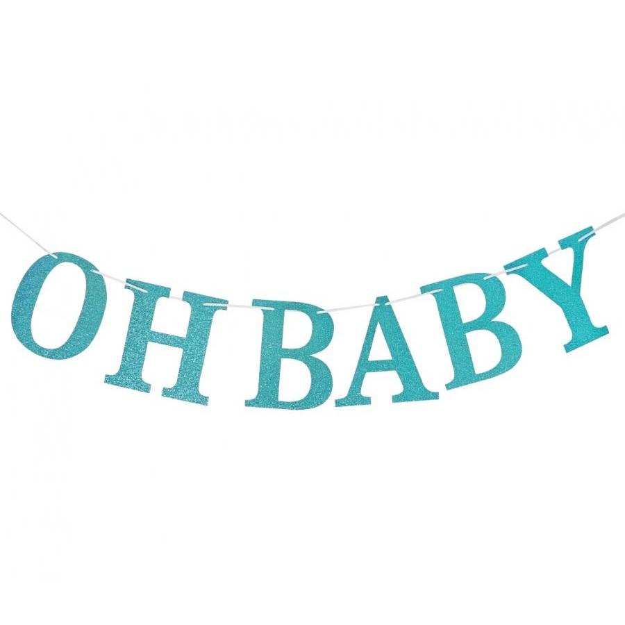 Banner, glitrende blå - OH BABY