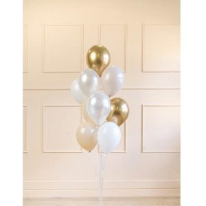 Ballonger, champagne og gull - 10 stk