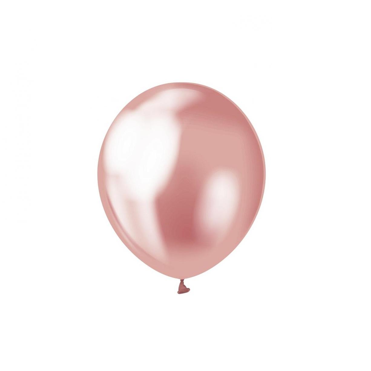 Ballonger chrome rosa, 12 cm - 10 stk