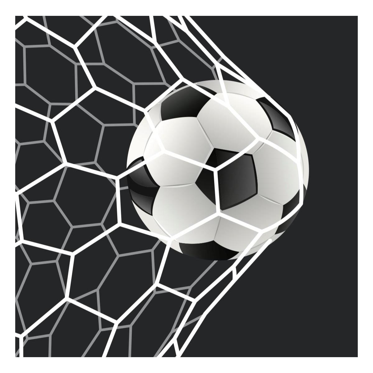 Servietter, fotball i mål svart – 20 stk