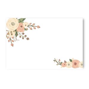 Bordkort, ferskenblomst - 20 stk