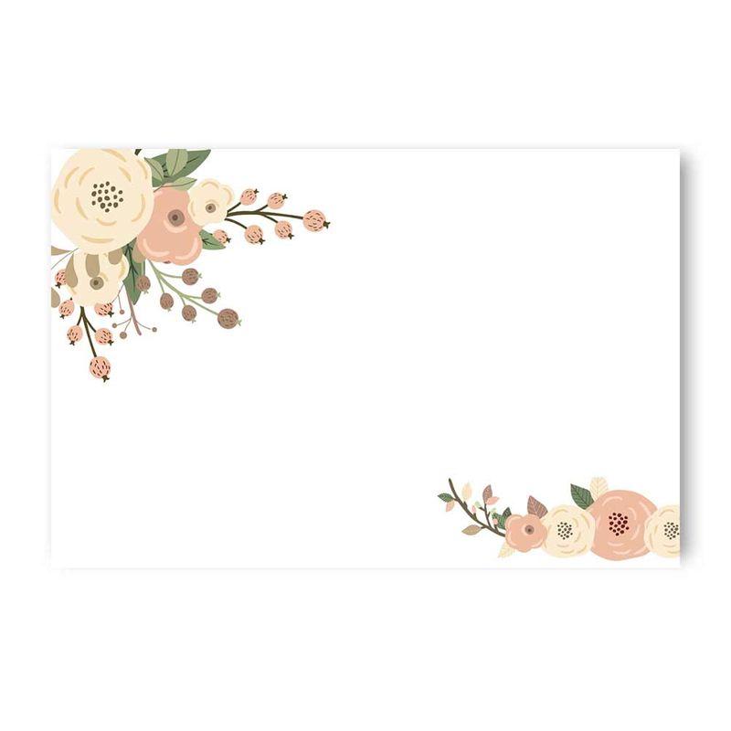 Bordkort, ferskenblomst - 20 stk