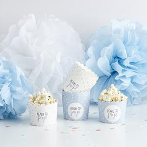 Snacksbeger ready to pop, blå – 10 stk