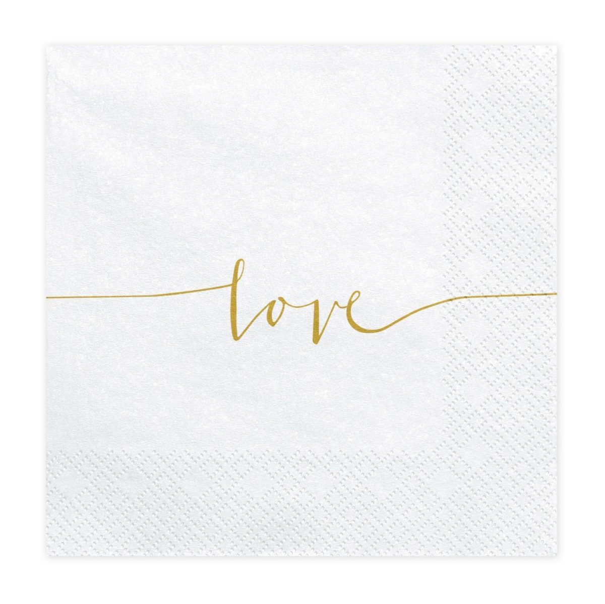 Servietter love, gullskrift – 20 stk