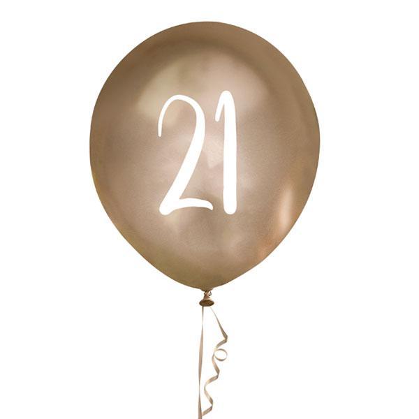 Ballonger metallic gull 21 - 5 stk