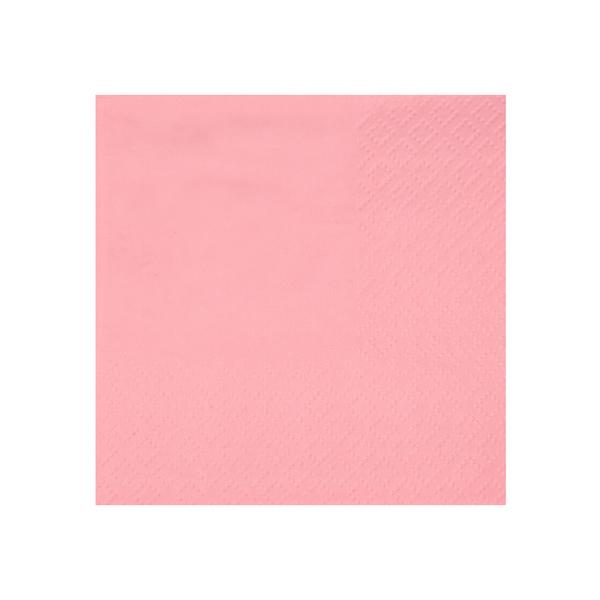 Servietter cocktail, rosa  - 25 stk